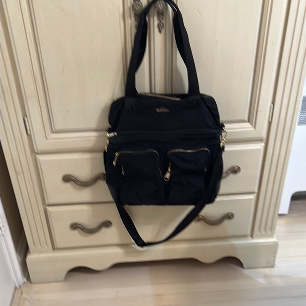 Kipling Black Satchel with Versatile Design